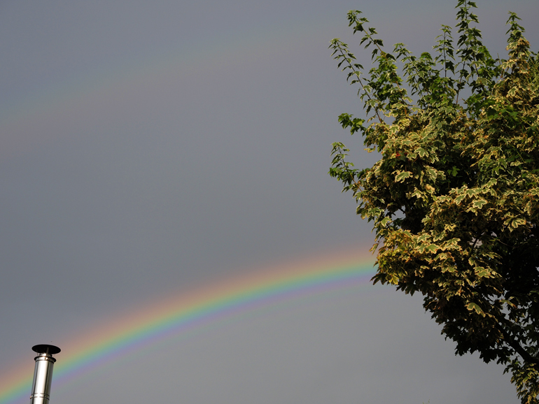 Photo of double rainbow
